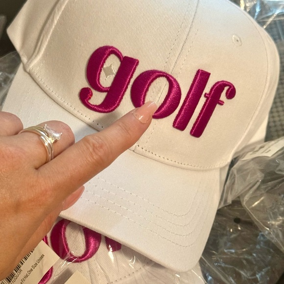 White Pink GOLF hat - Picture 5 of 5